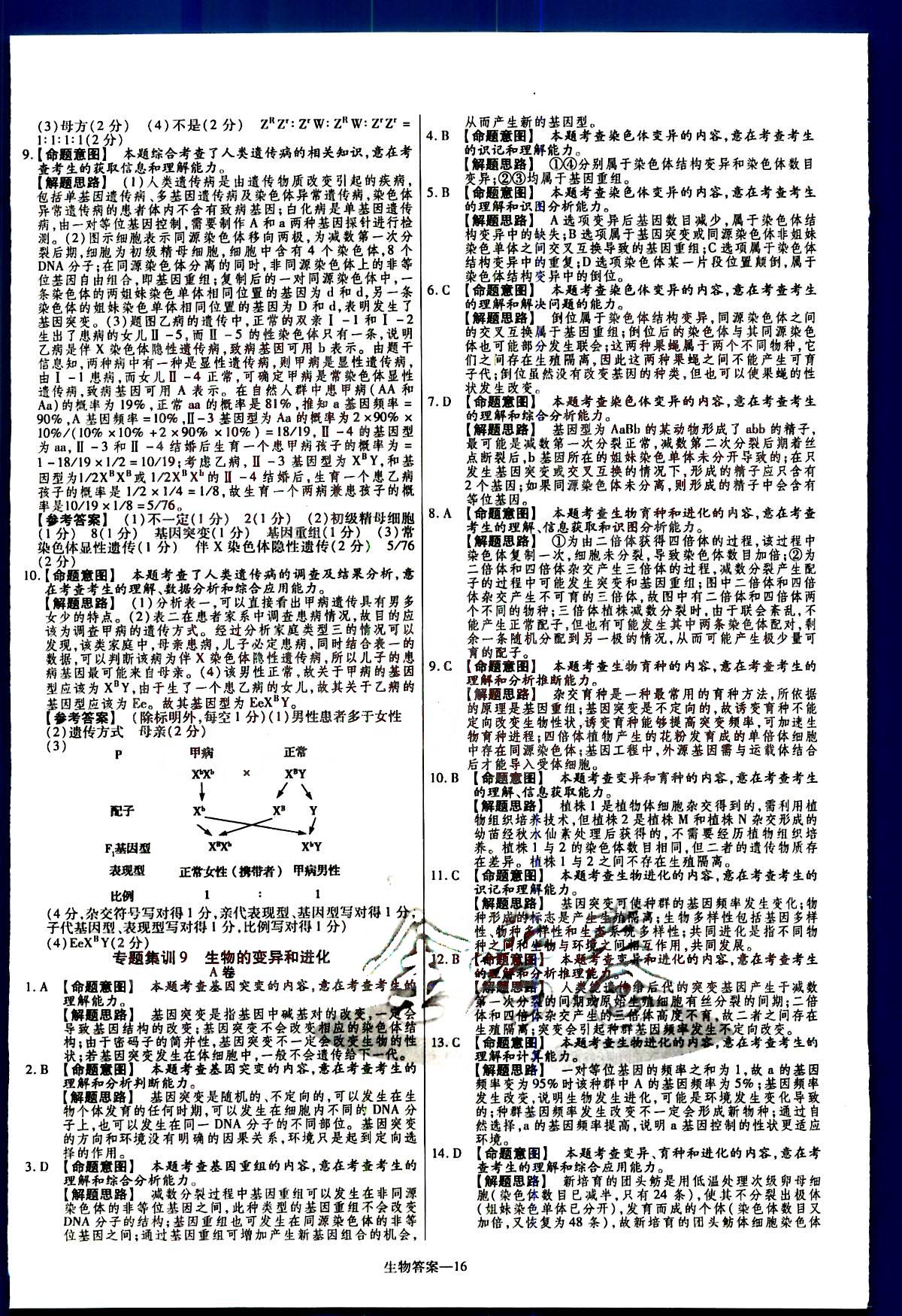 金考卷特快專遞-2015高考專題沖關(guān)訓(xùn)練-第3期-生物新疆青少年出版社 第4部分 [1]