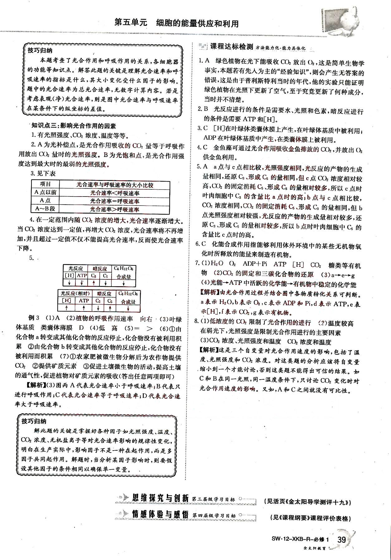 金太陽導學案-生物-必修1吉林文史出版社 第8部分 [2]