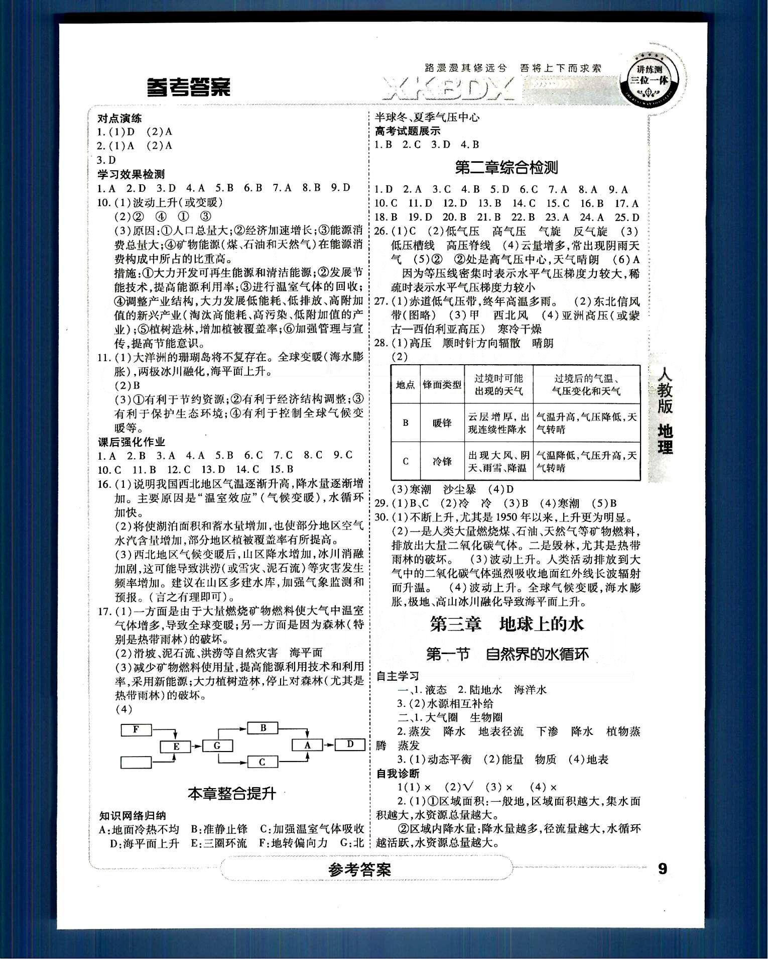 成才之路-高中新課程學習指導地理江西教育出版社必修1 第三章-第五章 [1]