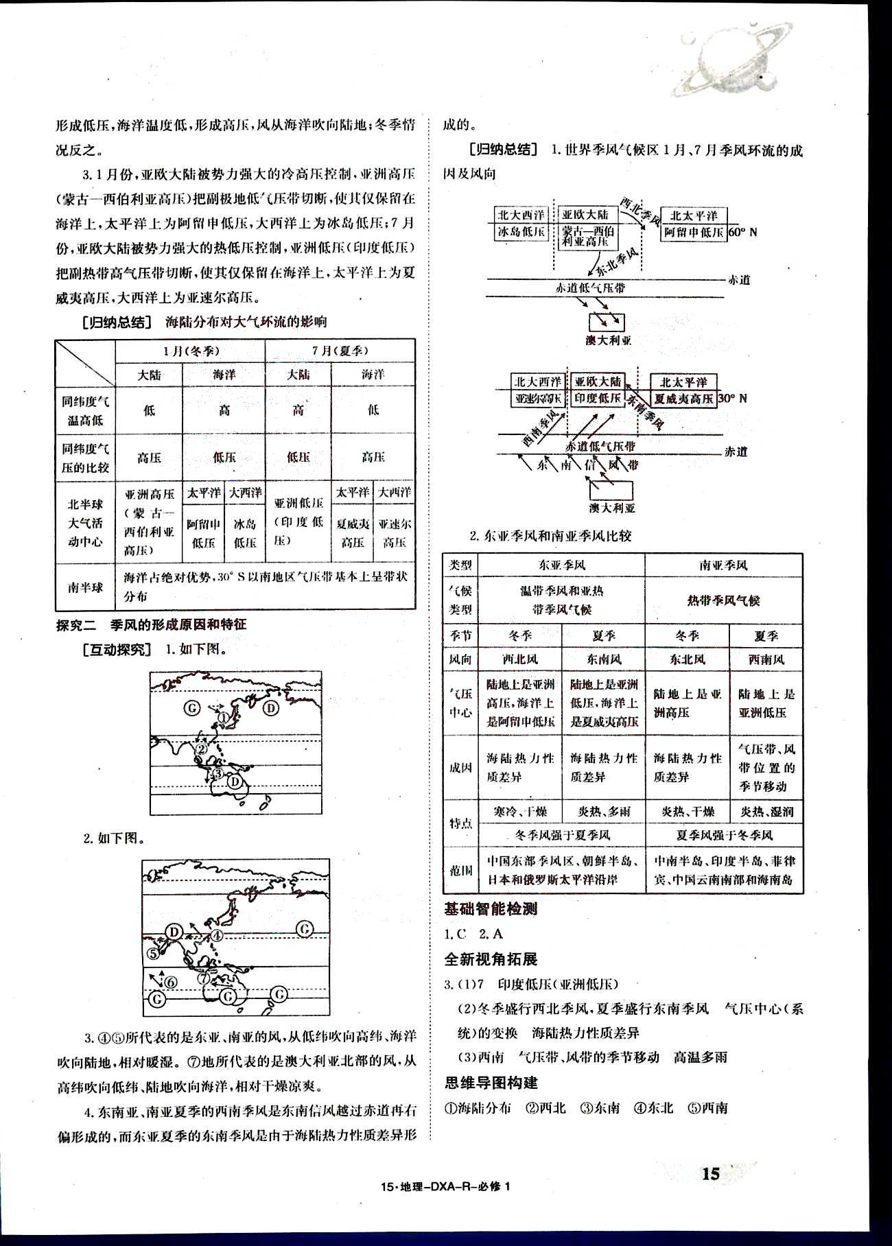 金太陽(yáng)導(dǎo)學(xué)案-導(dǎo)學(xué)案-地理-必修1江西教育出版社 第3部分 [5]