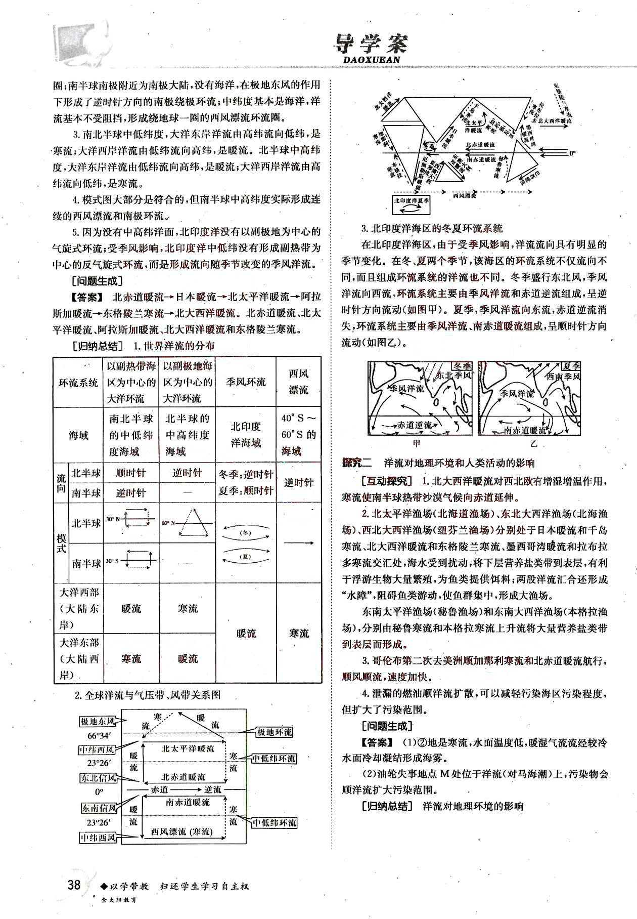 金太陽導(dǎo)學(xué)案-地理-必修1吉林文史出版社 第8部分 [1]