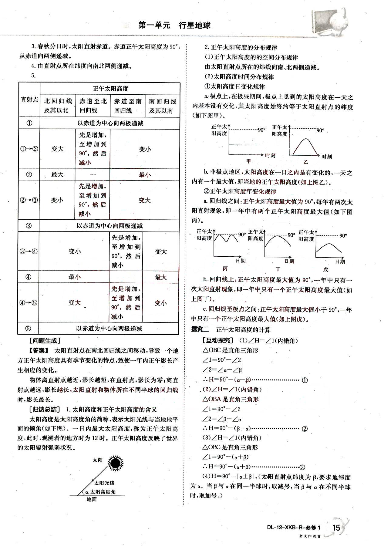 金太陽導學案-地理-必修1吉林文史出版社 第3部分 [3]