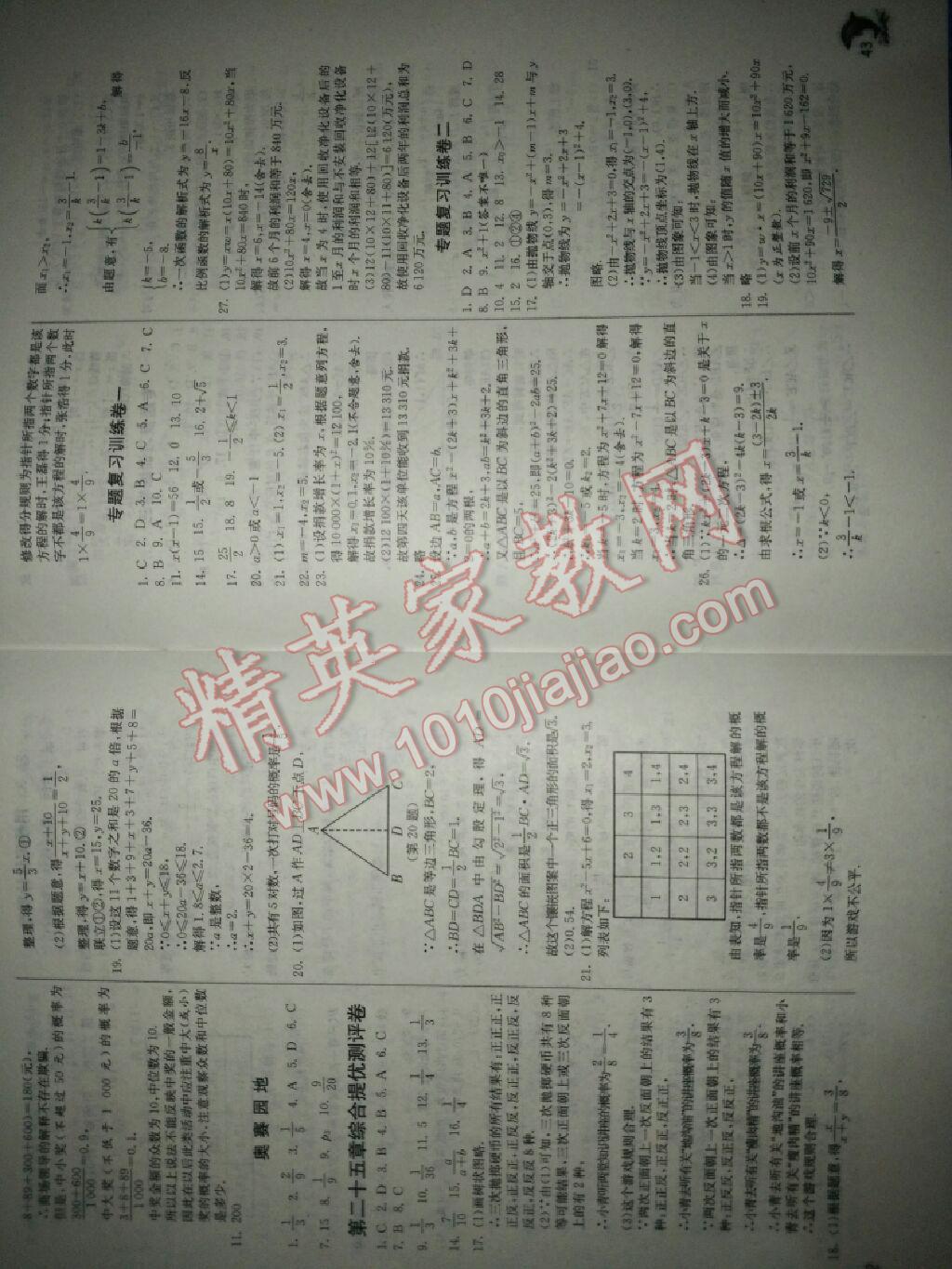 2015年實(shí)驗(yàn)班提優(yōu)訓(xùn)練九年級(jí)數(shù)學(xué)上冊(cè)人教版 第22頁(yè)