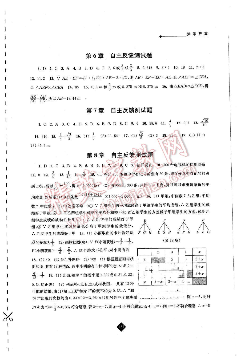 2016年伴你学九年级数学下册苏科版 第19页