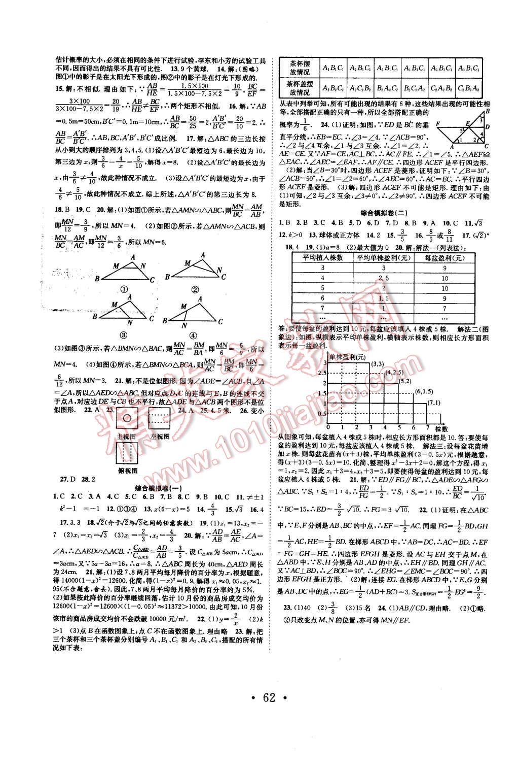 2016年赢在假期期末加寒假九年级数学北师大版 第4页