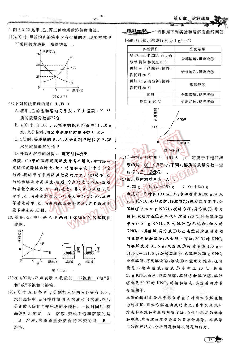 2016年點(diǎn)撥訓(xùn)練九年級(jí)化學(xué)下冊(cè)滬教版 第17頁