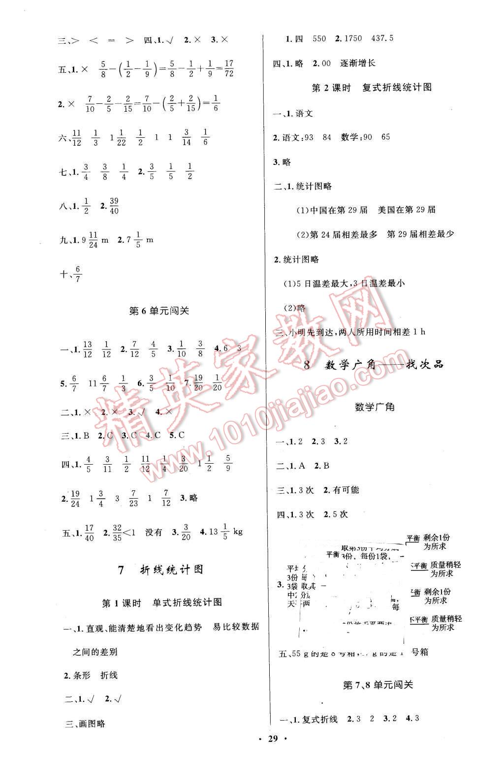 2016年小学同步测控优化设计五年级数学下册人教版 第9页