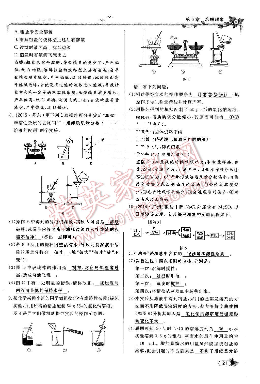 2016年點撥訓(xùn)練九年級化學(xué)下冊滬教版 第21頁