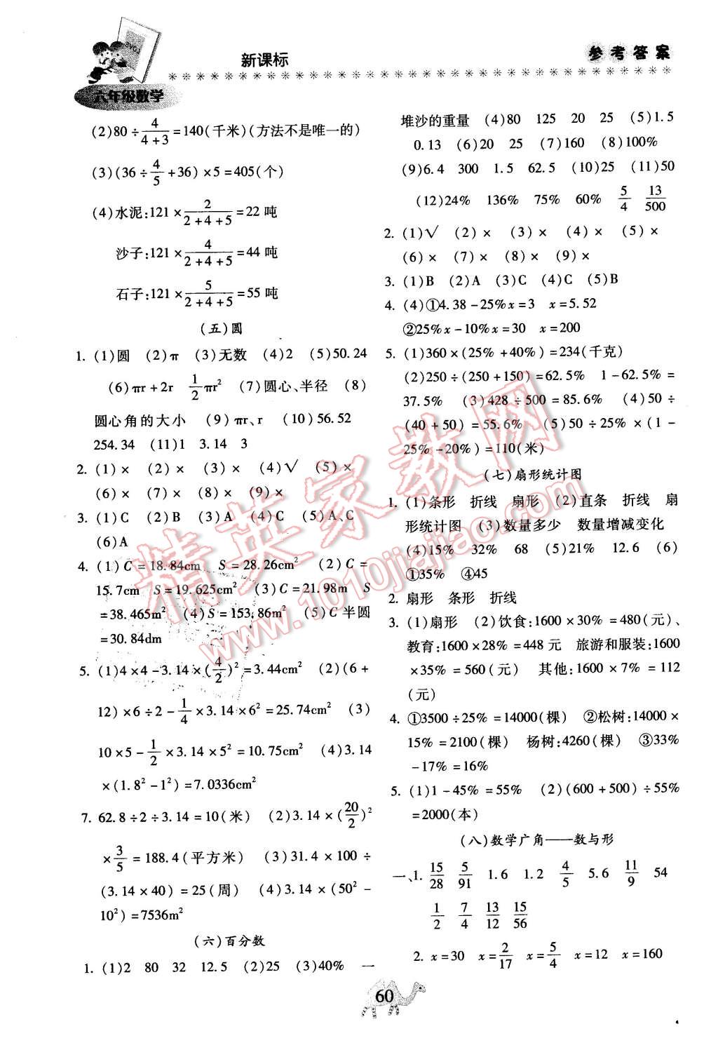 2016年云南本土教辅轻松寒假总复习六年级数学人教版 第2页