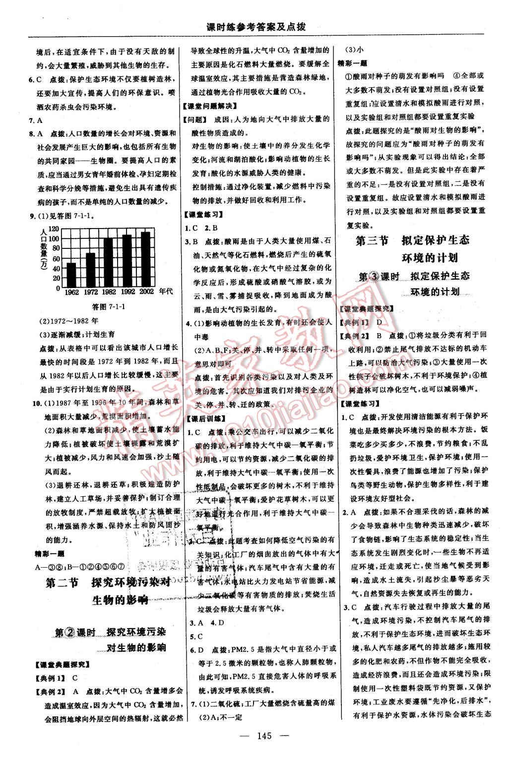 2016年點(diǎn)撥訓(xùn)練七年級(jí)生物下冊(cè)人教版 第31頁(yè)