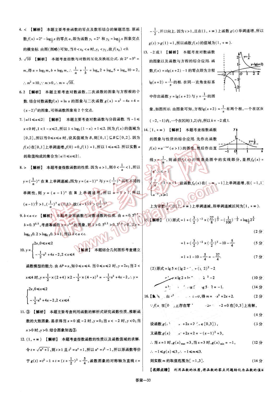 2015年金考卷活頁題選高中數(shù)學(xué)必修1蘇教版 第33頁