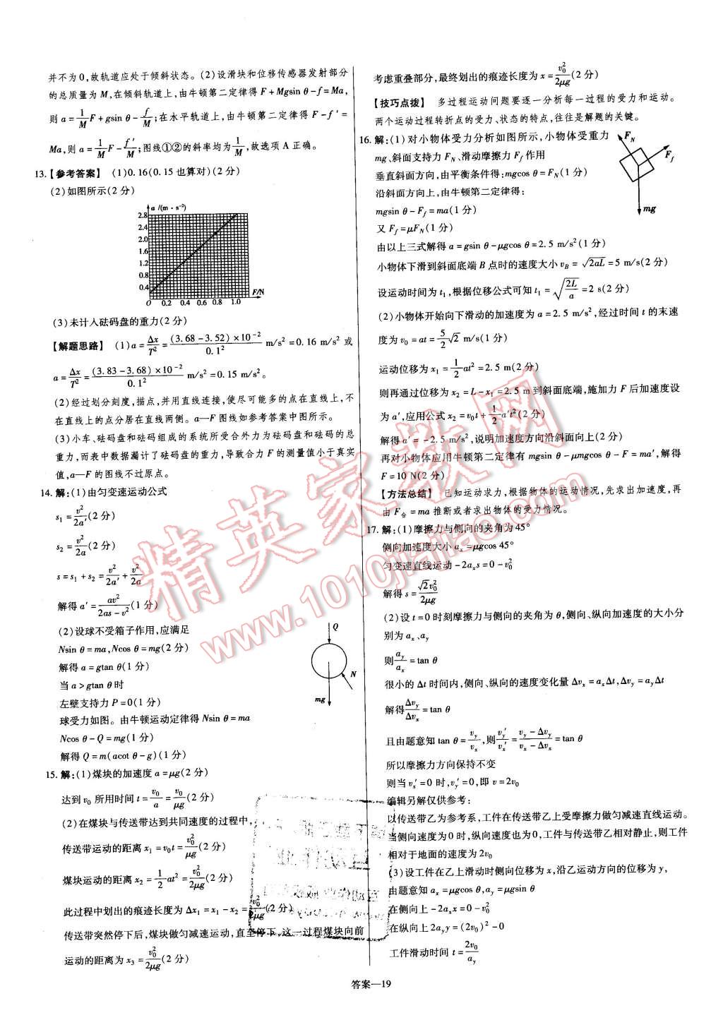 2015年金考卷活頁題選高中物理必修1魯科版 第19頁