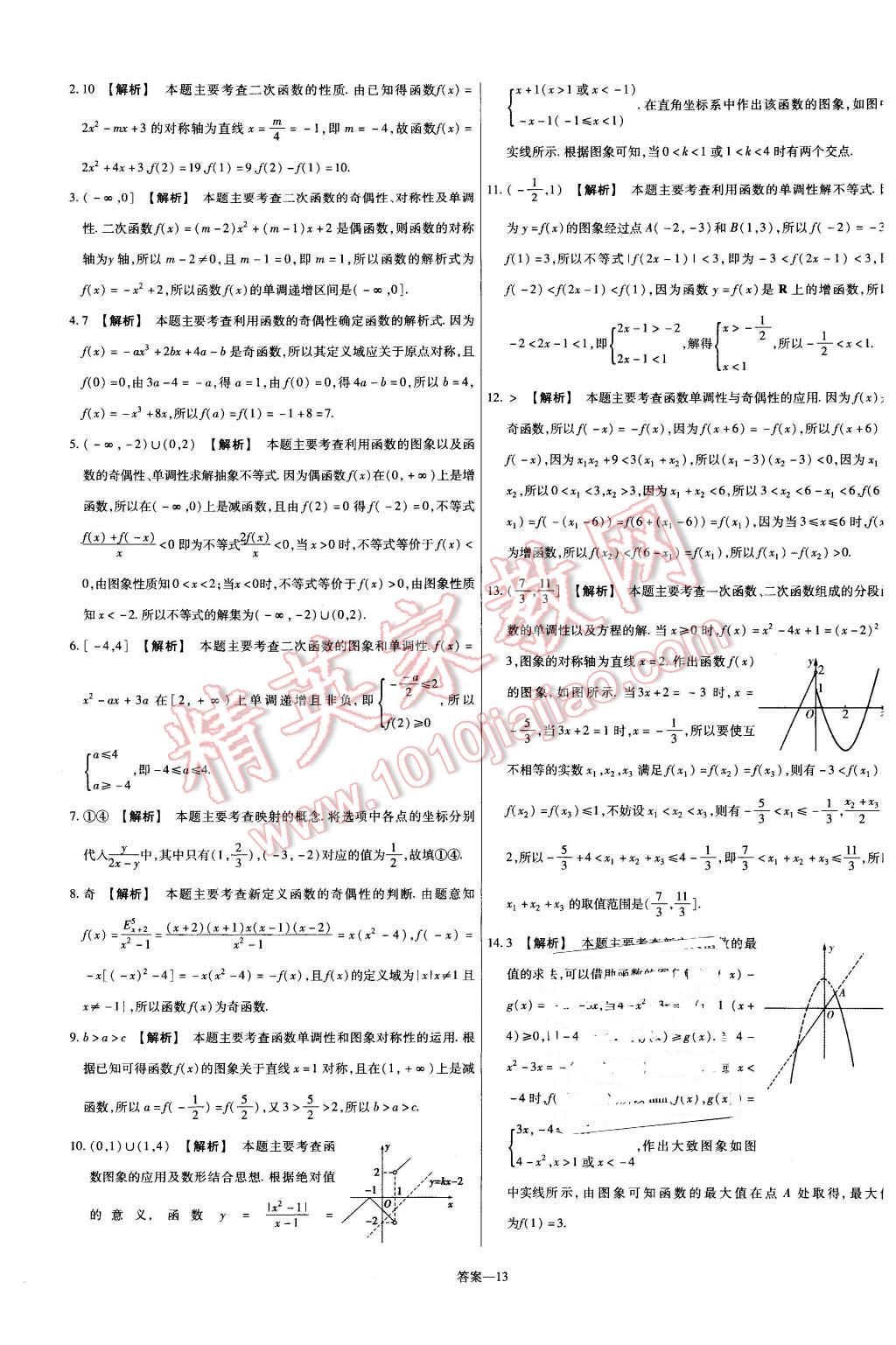 2015年金考卷活頁題選高中數(shù)學(xué)必修1蘇教版 第13頁