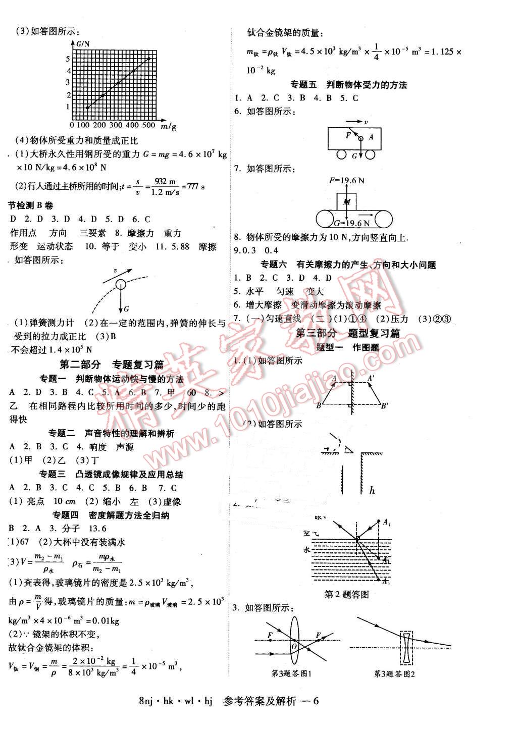 2016年金象教育U计划学期系统复习寒假作业八年级物理沪科版 第6页