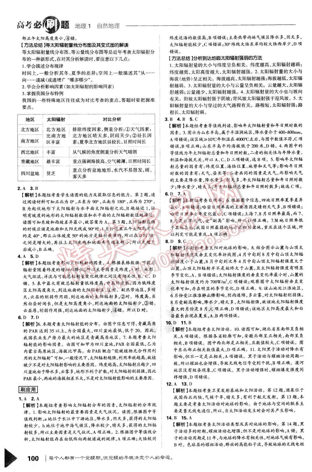 2015年高考必刷題1自然地理地理必修1 第6頁(yè)