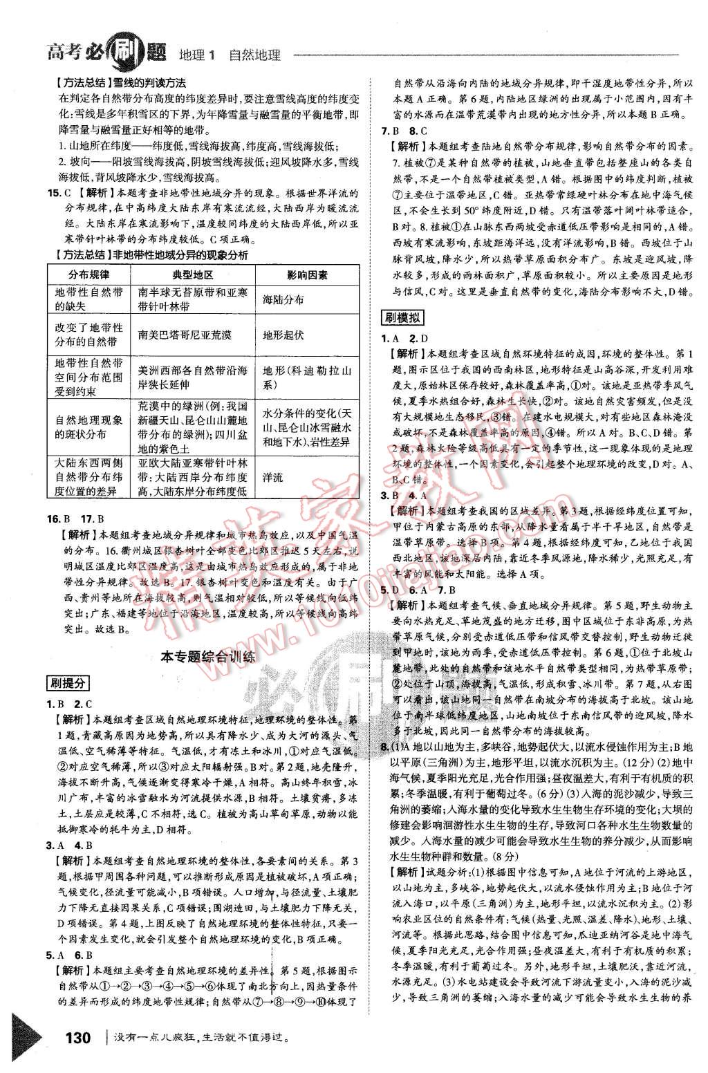 2015年高考必刷題1自然地理地理必修1 第36頁