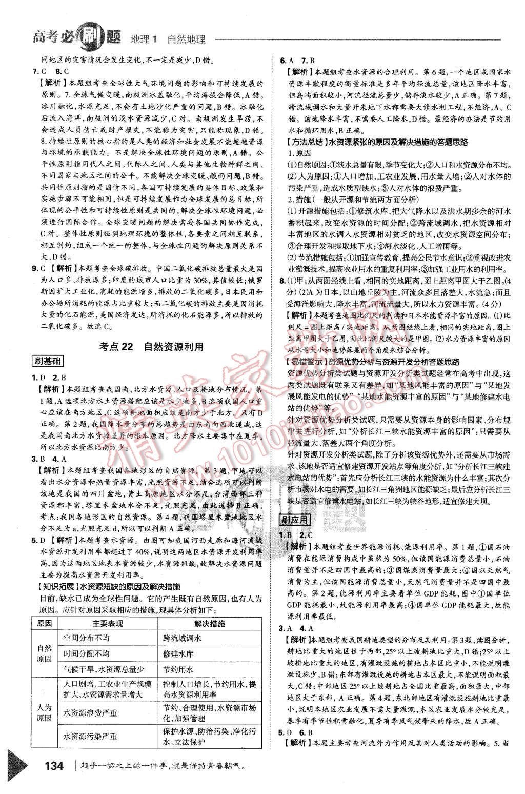 2015年高考必刷題1自然地理地理必修1 第40頁