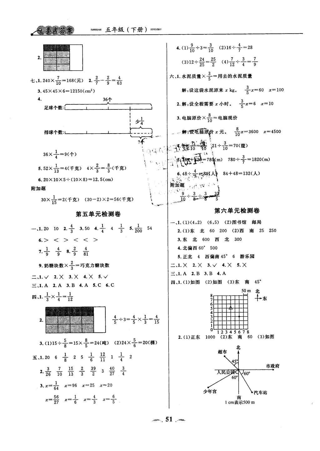 2016年點(diǎn)石成金金牌每課通五年級(jí)數(shù)學(xué)下冊(cè)北師大版大連專版 檢測(cè)卷答案第19頁(yè)