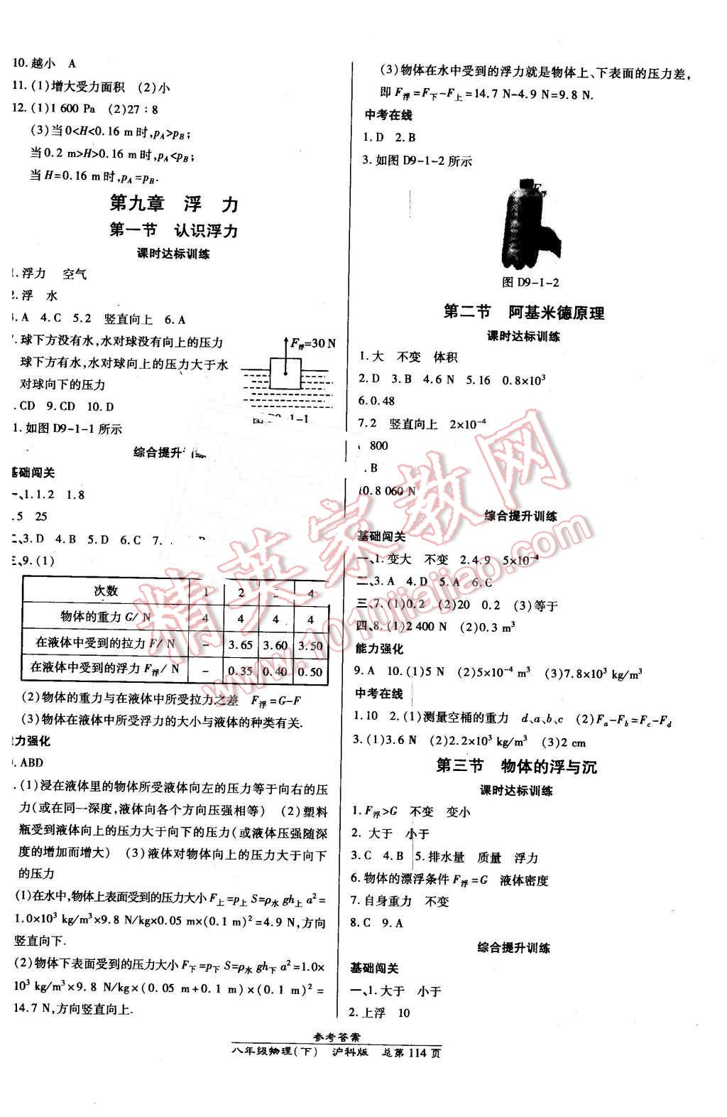 2016年高效課時(shí)通10分鐘掌控課堂八年級(jí)物理下冊(cè)滬科版 第4頁(yè)