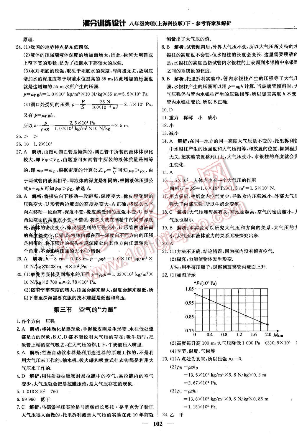 2016年滿分訓(xùn)練設(shè)計八年級物理下冊滬科版 第7頁