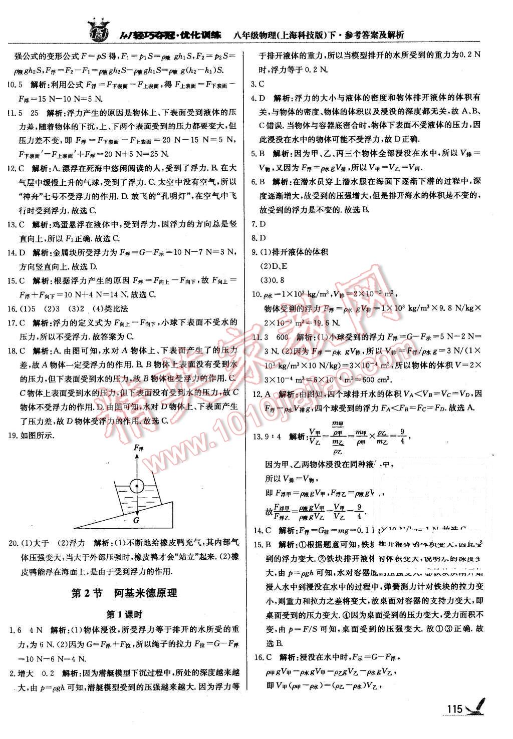 2016年1加1輕巧奪冠優(yōu)化訓(xùn)練八年級(jí)物理下冊(cè)滬科版銀版 第12頁(yè)