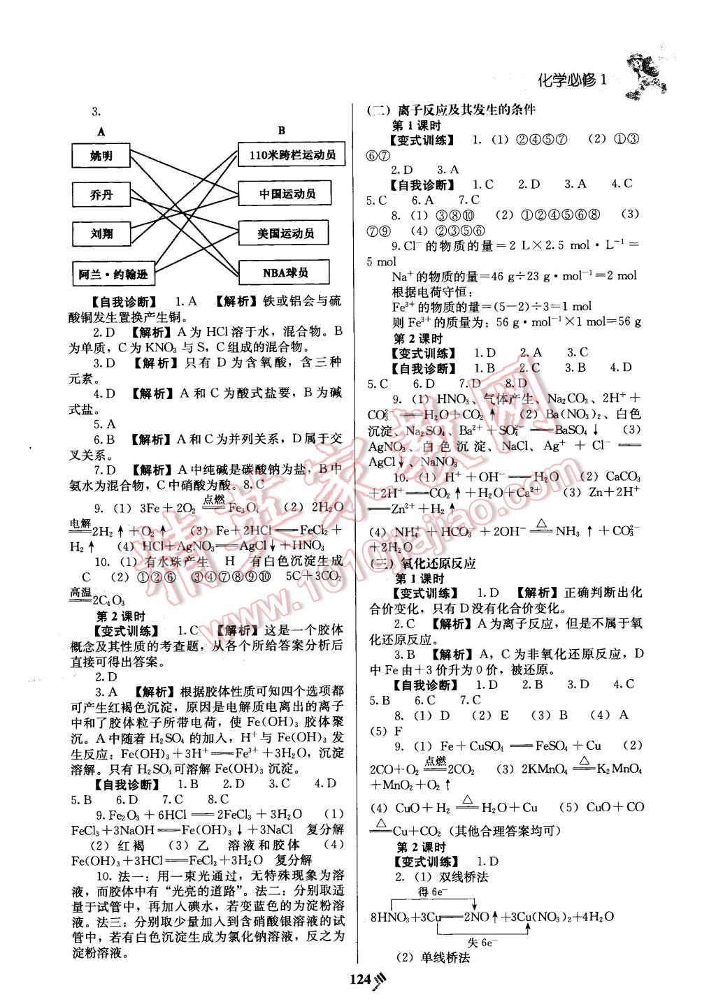 2015年課程標(biāo)準(zhǔn)同步導(dǎo)練化學(xué)必修1 第2頁