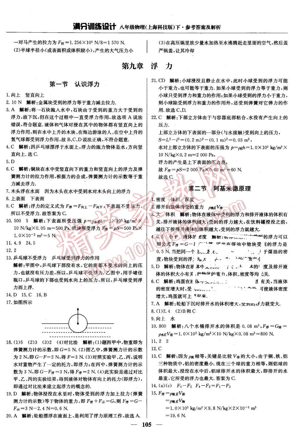 2016年滿分訓練設計八年級物理下冊滬科版 第10頁