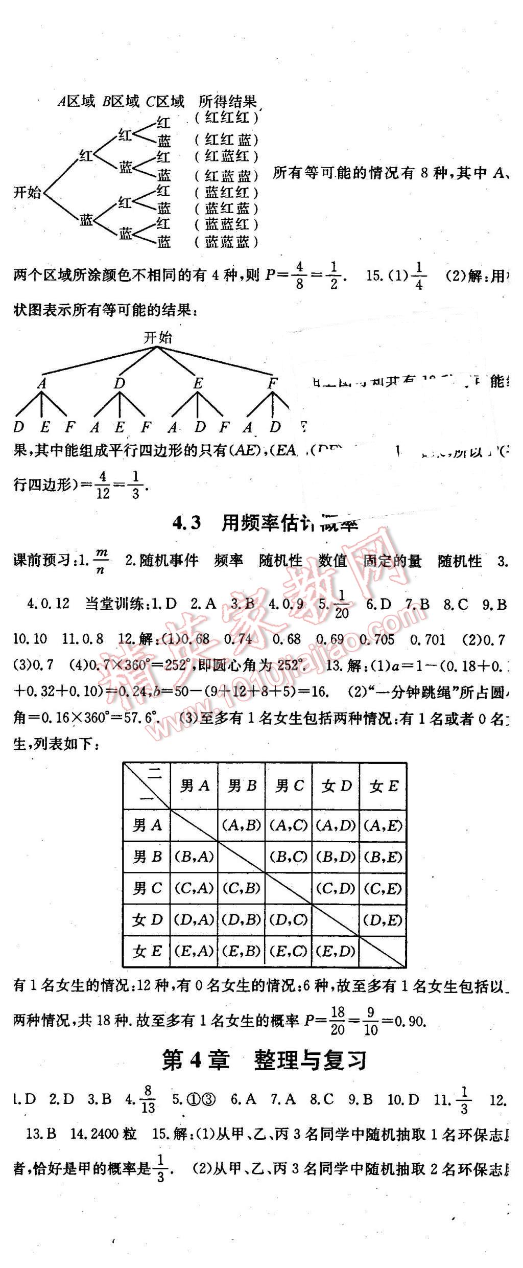 2016年名师大课堂九年级数学下册湘教版 第20页