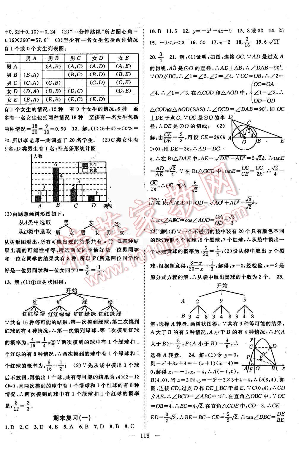 2016年名师学案九年级数学下册湘教版 第10页