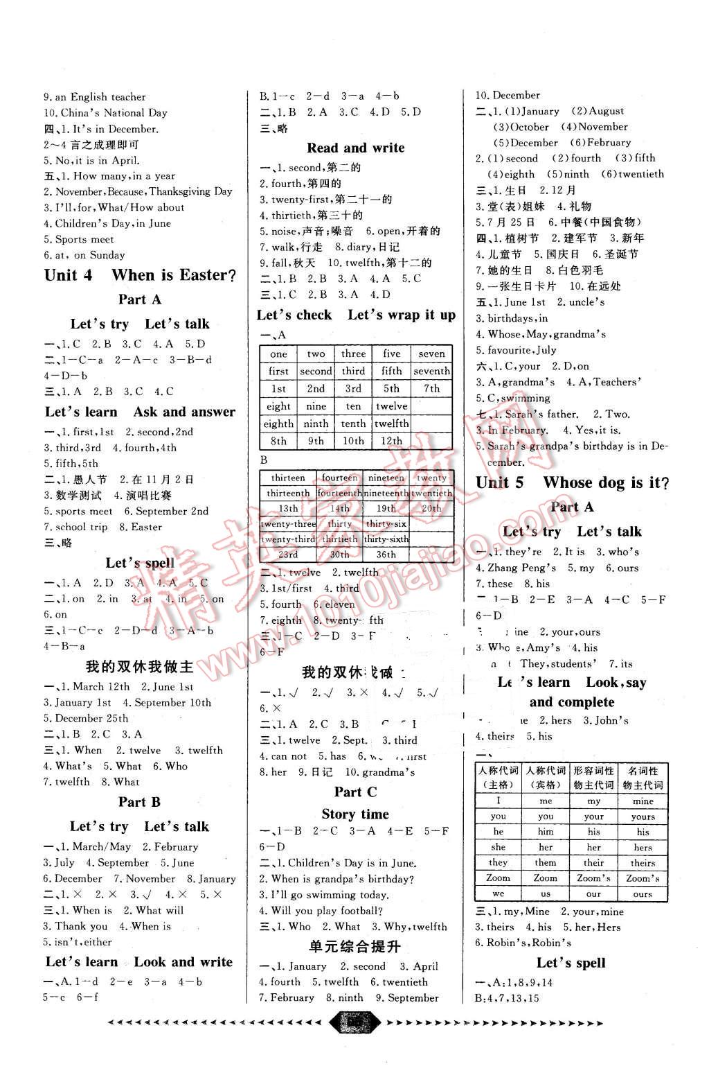 2016年陽(yáng)光計(jì)劃第一步五年級(jí)英語(yǔ)下冊(cè)人教版 第3頁(yè)