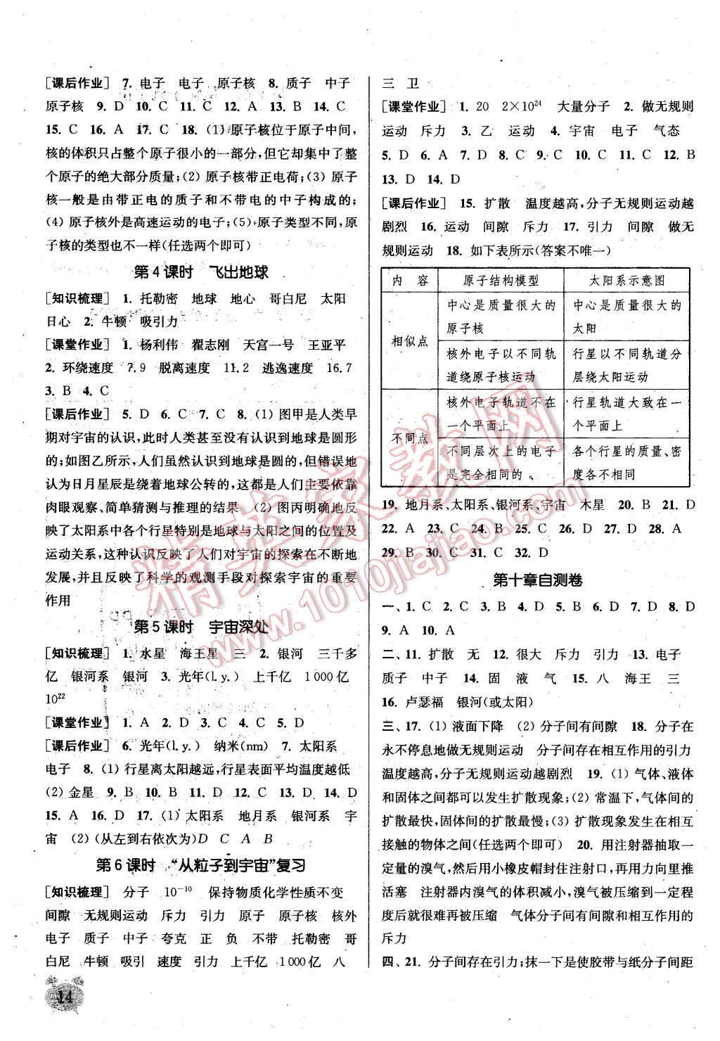 2016年通城學(xué)典課時(shí)作業(yè)本八年級物理下冊滬粵版 第14頁