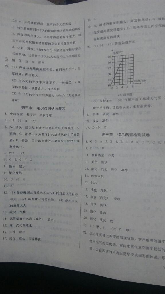 2015年单元加期末复习与测试八年级物理上册人教版 第51页