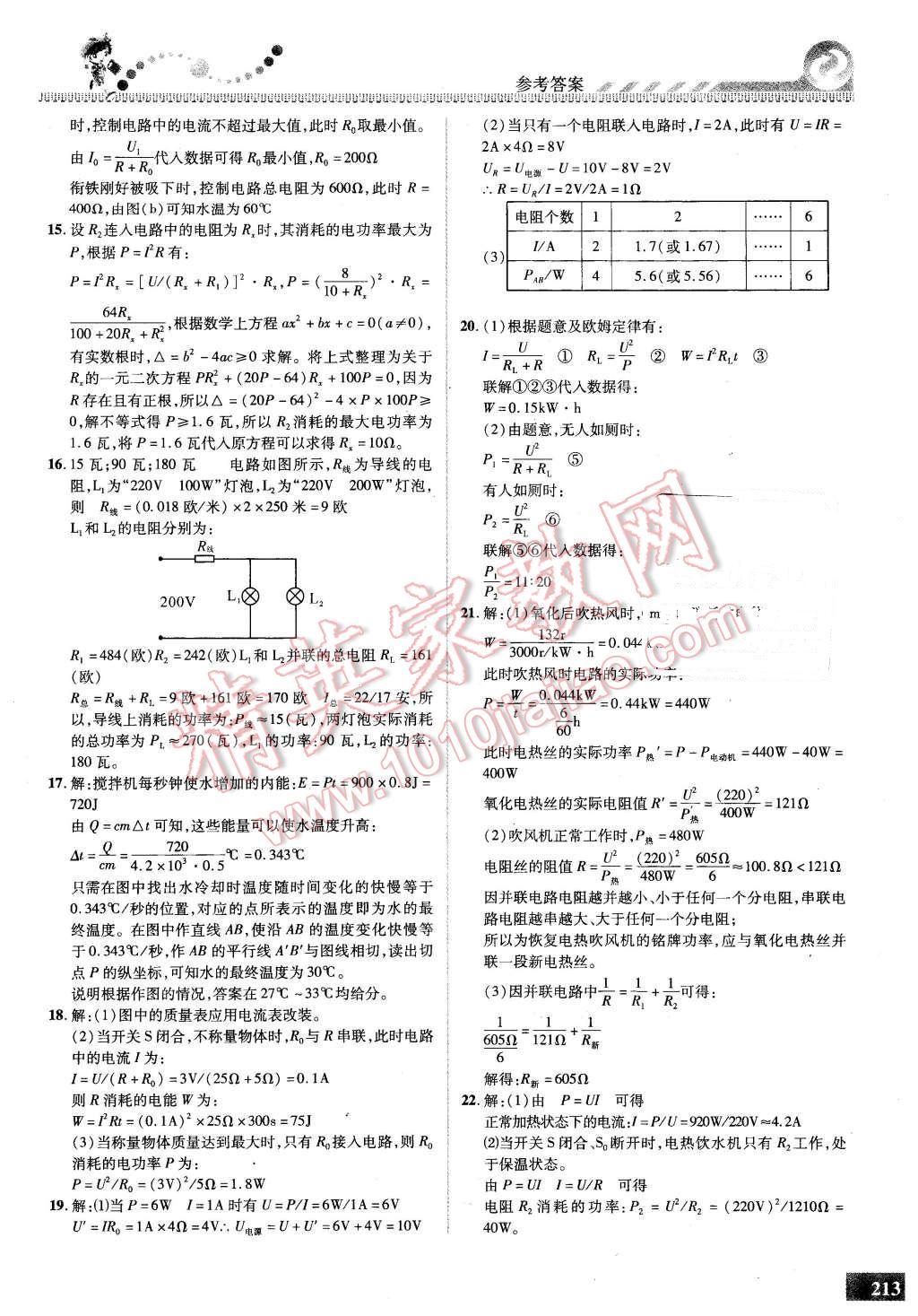 2015年尖子生課時培優(yōu)九年級物理全一冊 第28頁