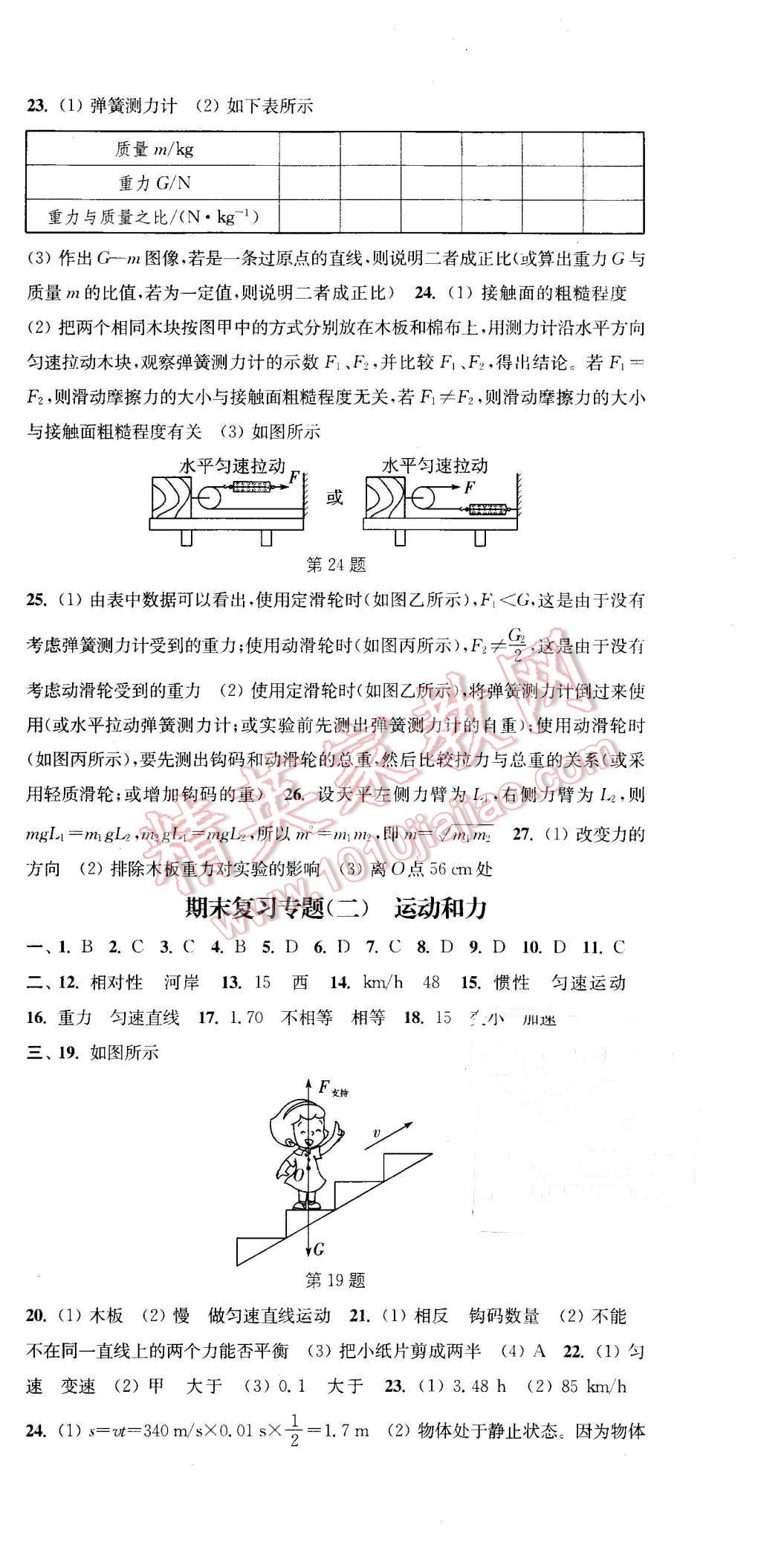 2016年通城學(xué)典活頁檢測八年級物理下冊滬粵版 第15頁