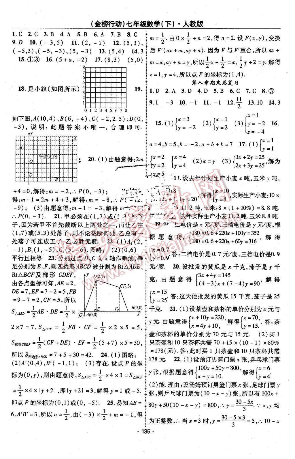 2016年金榜行动课时导学案七年级数学下册人教版 第11页