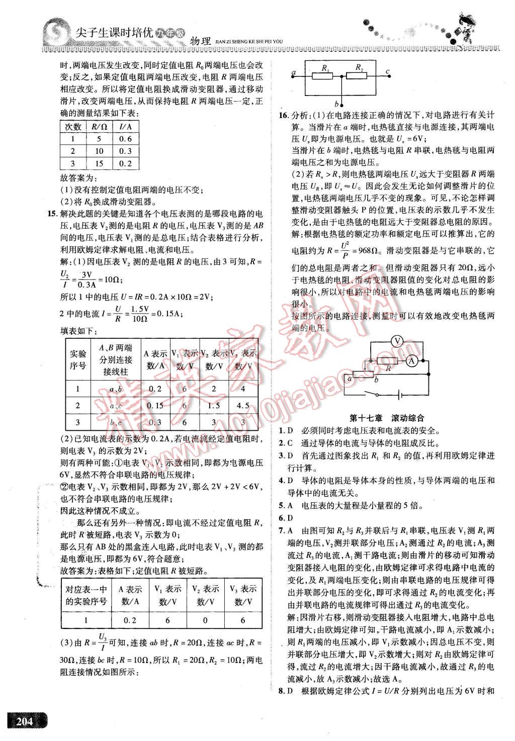 2015年尖子生課時(shí)培優(yōu)九年級(jí)物理全一冊(cè) 第19頁