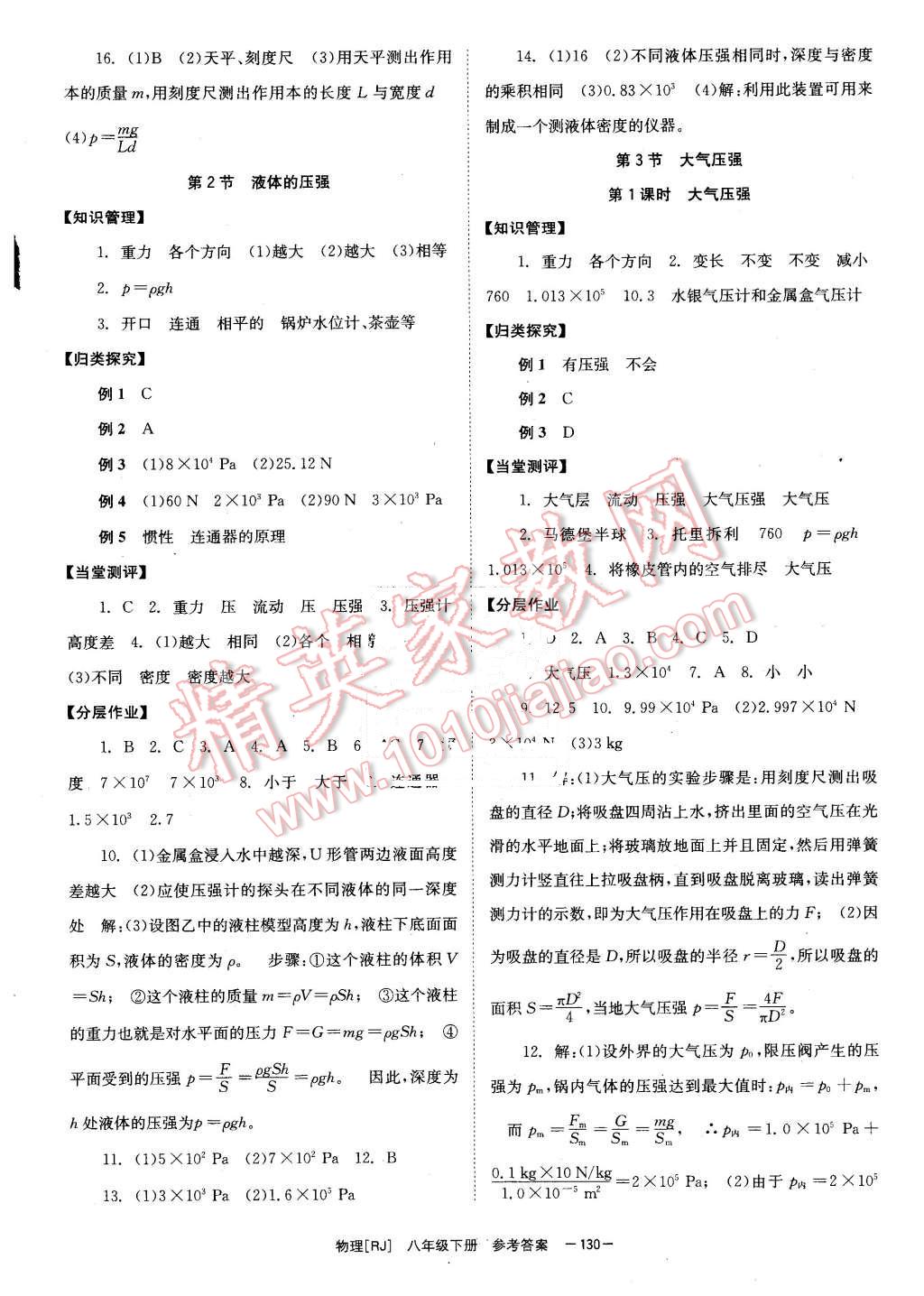 2016年全效學(xué)習(xí)八年級(jí)物理下冊(cè)人教版 第6頁