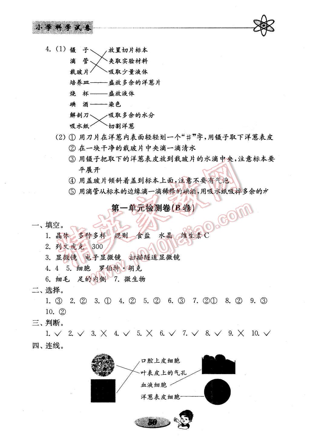 2016年金钥匙小学科学试卷六年级下册教科版 第2页