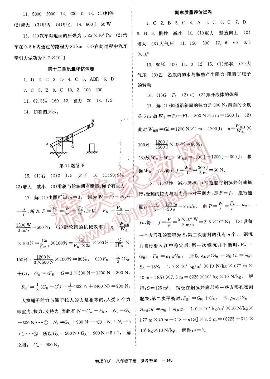 2016年全效學(xué)習(xí)八年級(jí)物理下冊(cè)人教版 第16頁(yè)