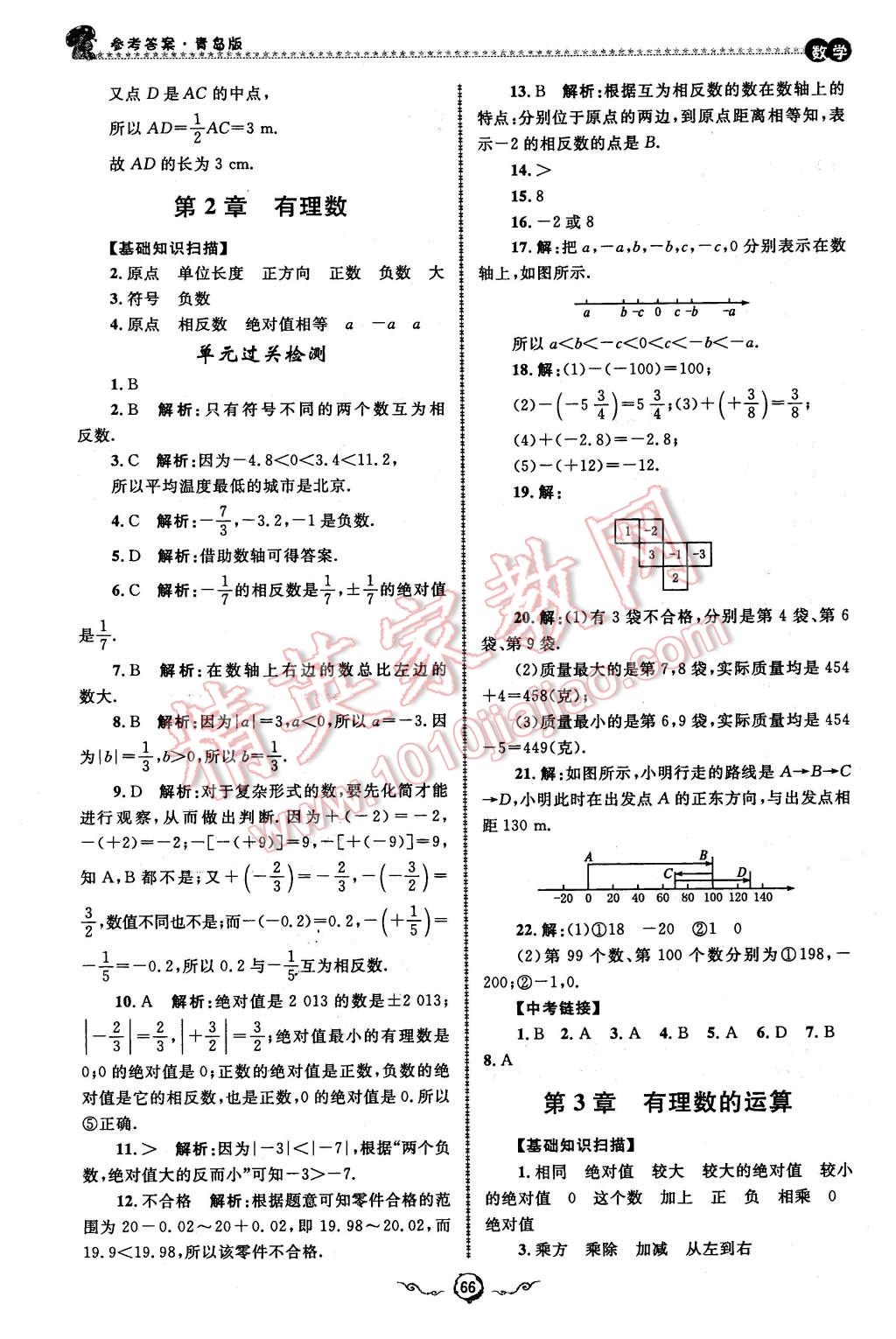 2016年鲁人泰斗快乐寒假假期好时光七年级数学青岛版 第2页