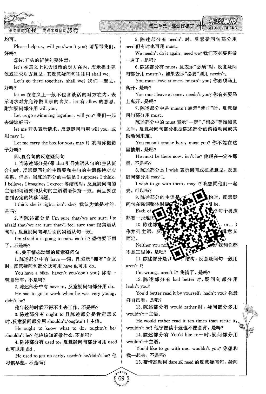 2016年系统集成高中新课程同步导学练测英语必修1译林版 第三单元 感觉好极了第58页