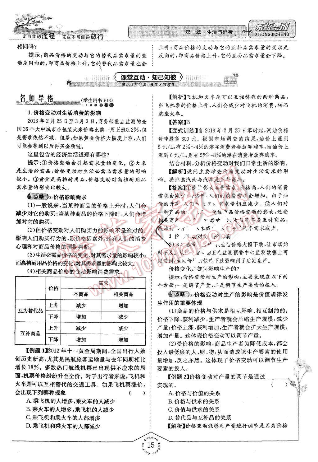 2015年系統(tǒng)集成高中新課程同步導學練測思想政治必修1經(jīng)濟生活 第15頁