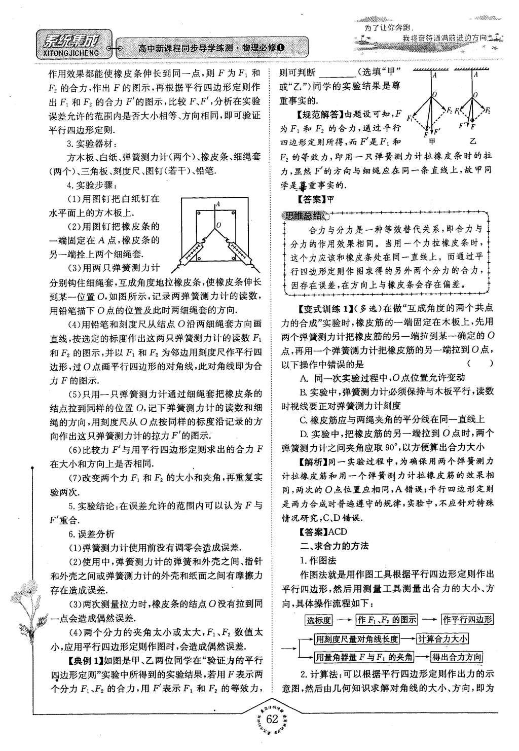 2015年系統(tǒng)集成高中新課程同步導(dǎo)學(xué)練測(cè)物理必修1 主題二 互相運(yùn)動(dòng)與運(yùn)動(dòng)規(guī)律第76頁(yè)