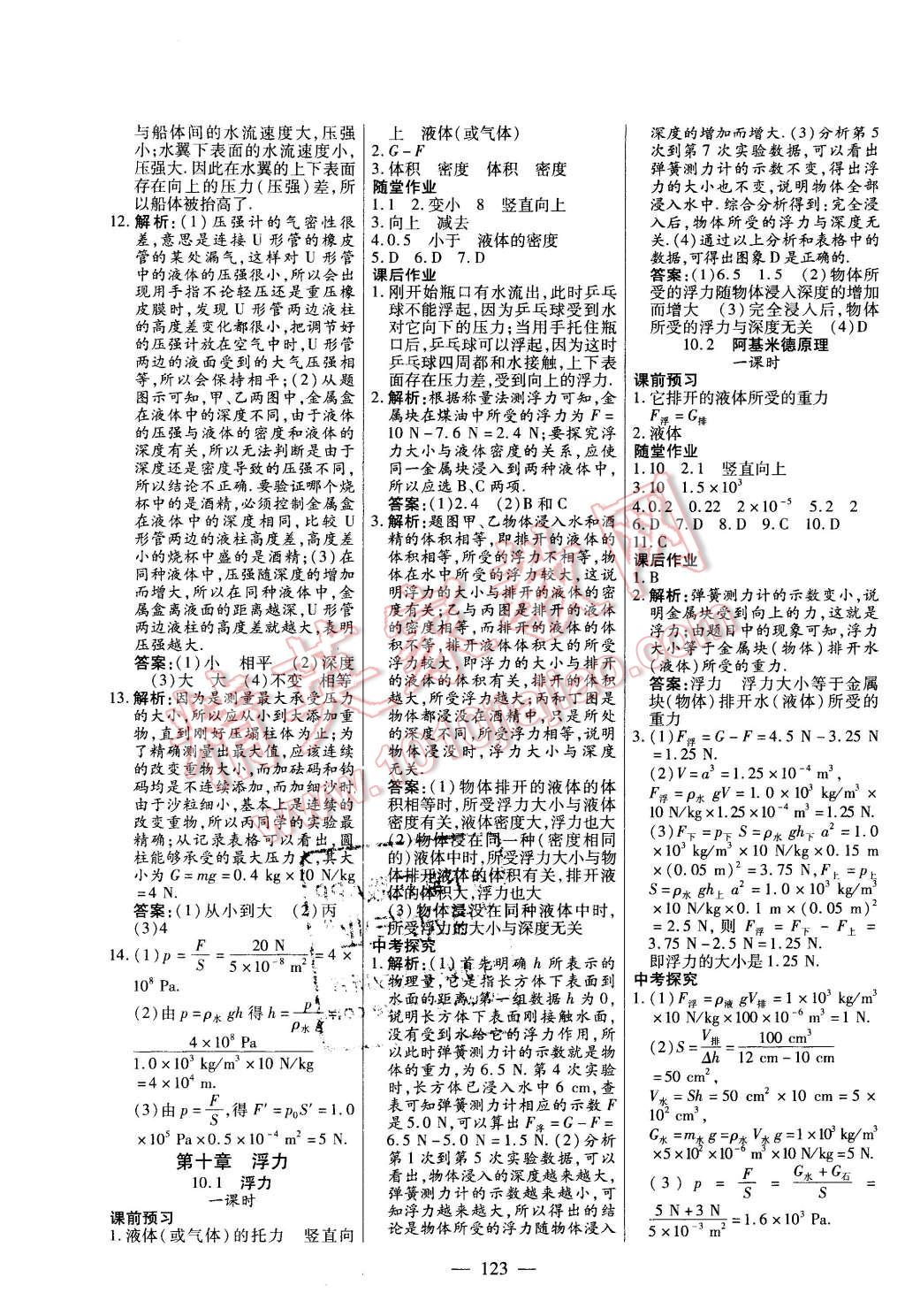 2016年自主訓(xùn)練八年級(jí)物理下冊(cè)人教版 第7頁(yè)