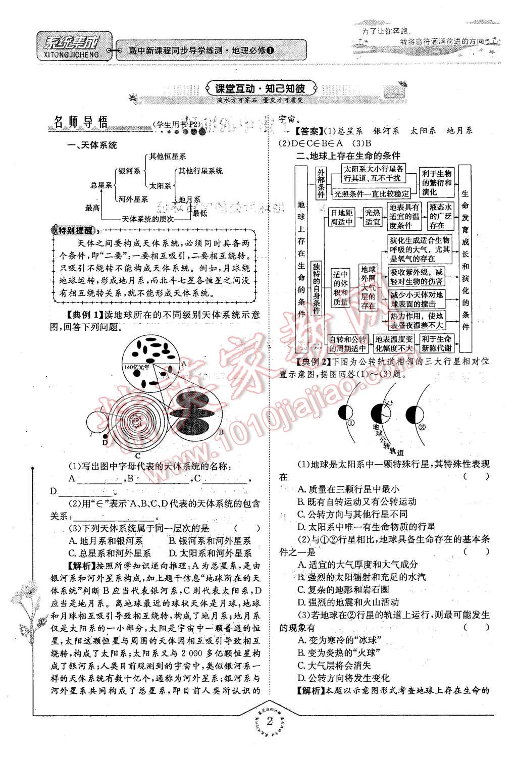 2015年系統(tǒng)集成高中新課程同步導(dǎo)學(xué)練測地理必修1 第2頁