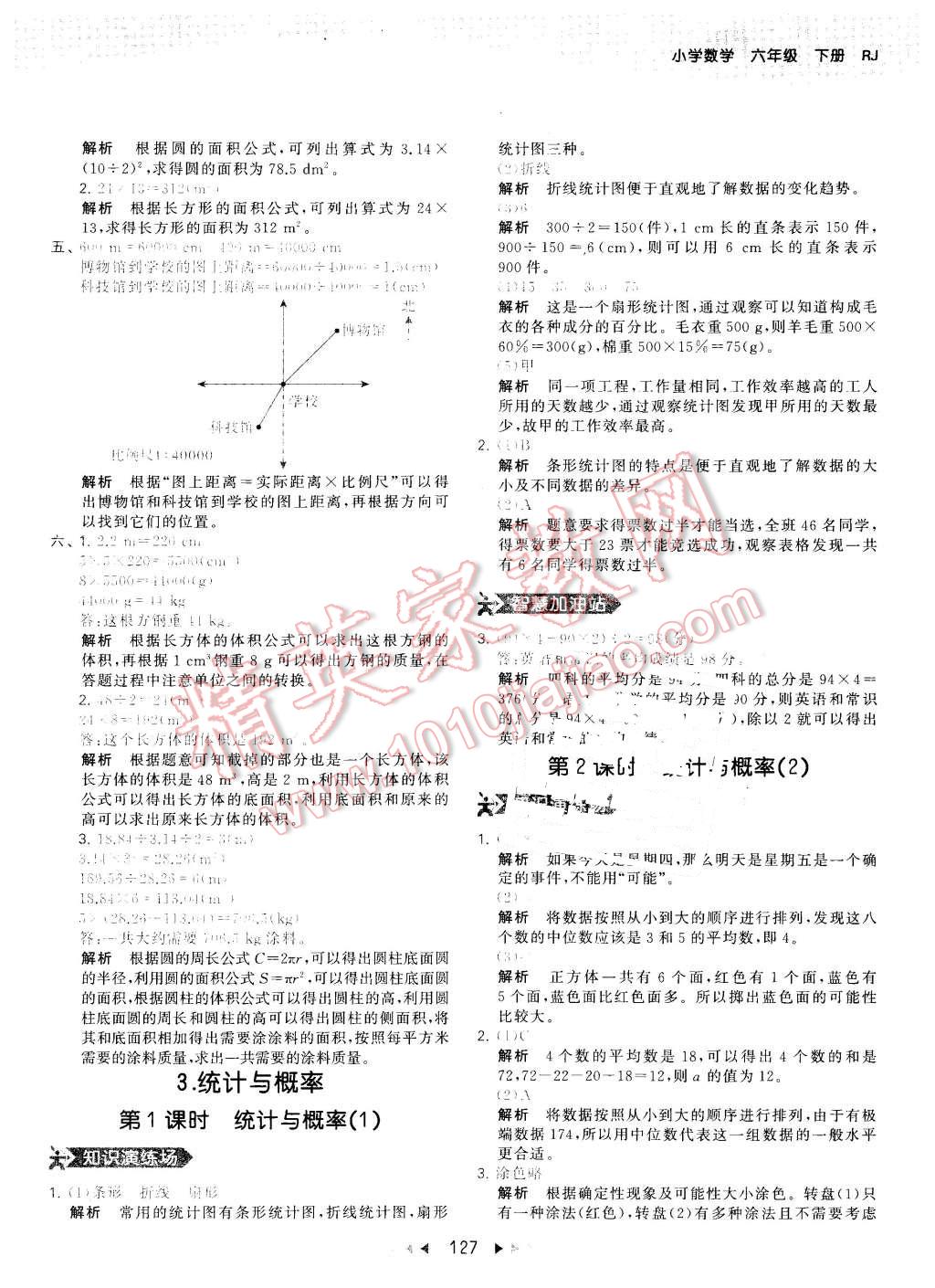 2016年53天天练小学数学六年级下册人教版 第43页