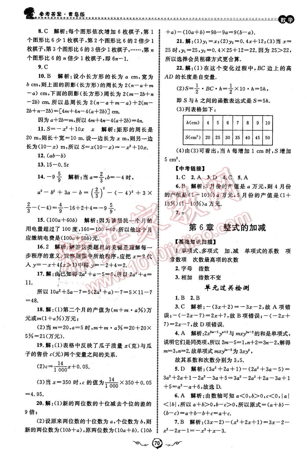 2016年鲁人泰斗快乐寒假假期好时光七年级数学青岛版 第6页