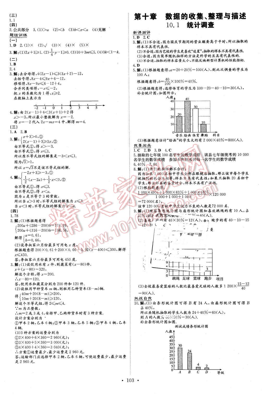 2016年A加練案課時(shí)作業(yè)本七年級(jí)數(shù)學(xué)下冊(cè)人教版 第15頁(yè)