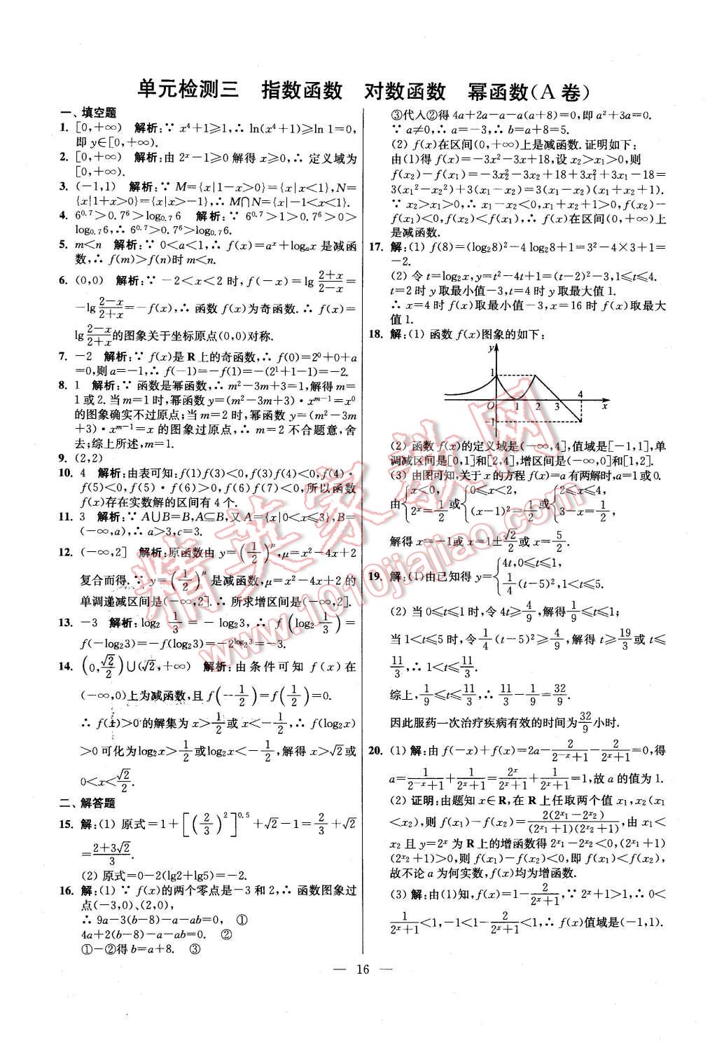 2015年同步練習(xí)配套試卷數(shù)學(xué)必修1蘇教版江蘇專用 第16頁