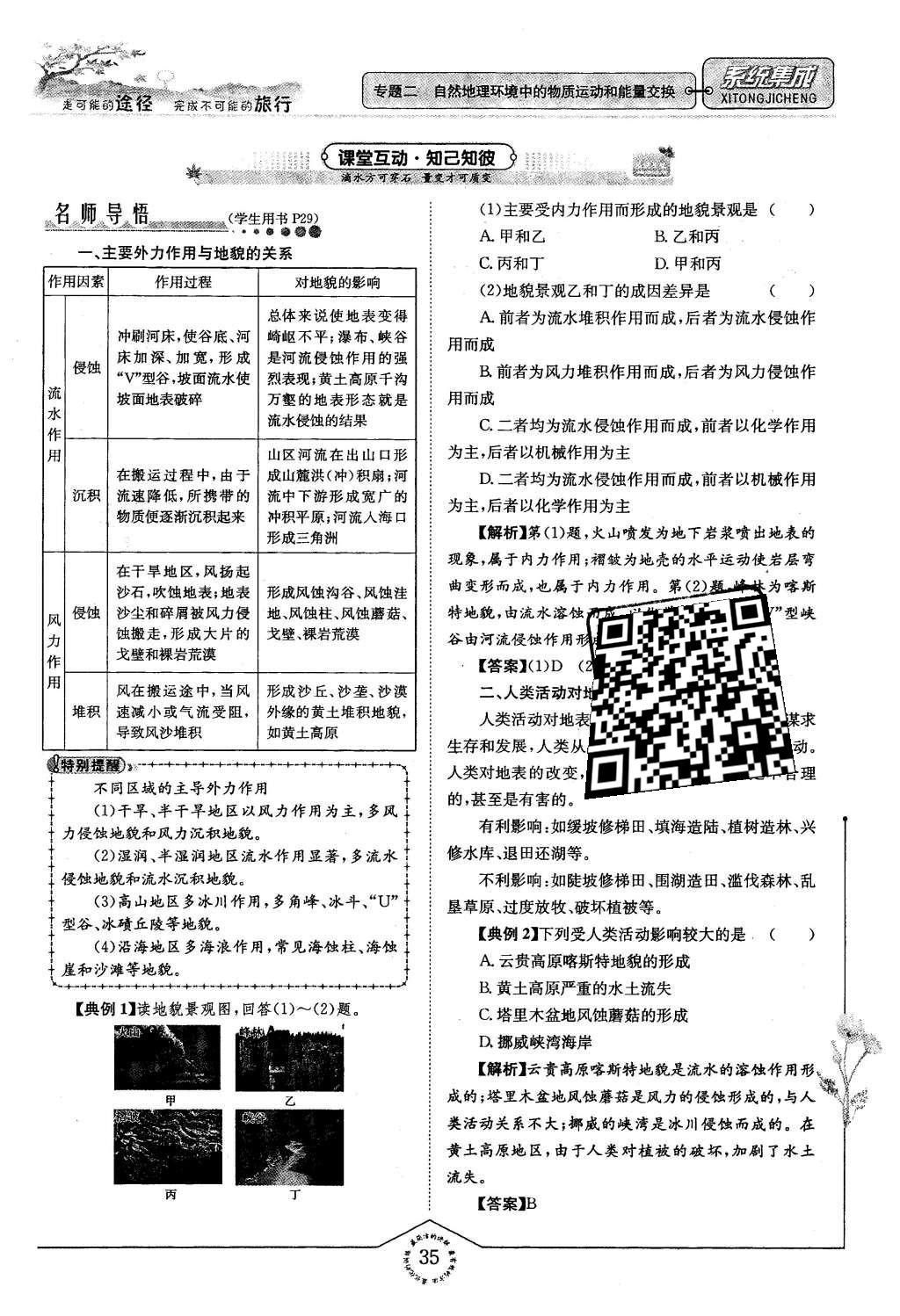 2015年系統(tǒng)集成高中新課程同步導(dǎo)學(xué)練測地理必修1 專題二 自然地理環(huán)節(jié)中的物質(zhì)運(yùn)動(dòng)和能量交換第35頁